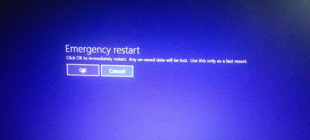 How to perform Emergency Reset in Windows 10