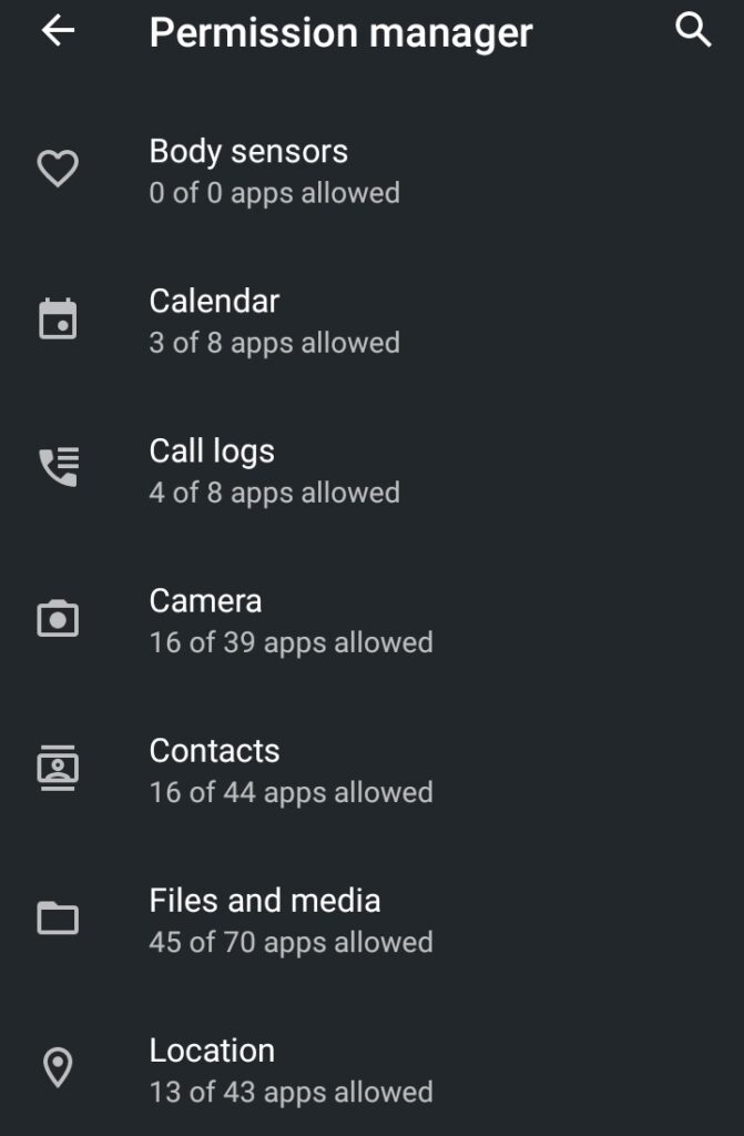 See the permissions apps have on Android
